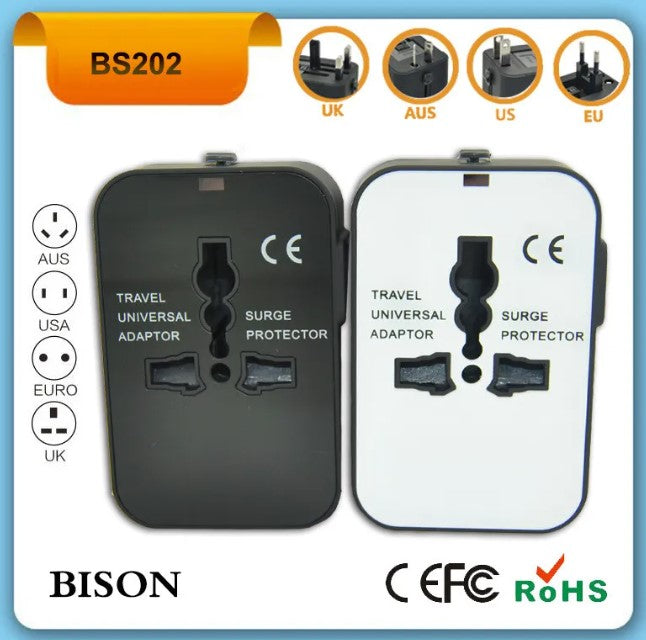 Universal Travel Adapter - All-in-One International Power Plug with USB